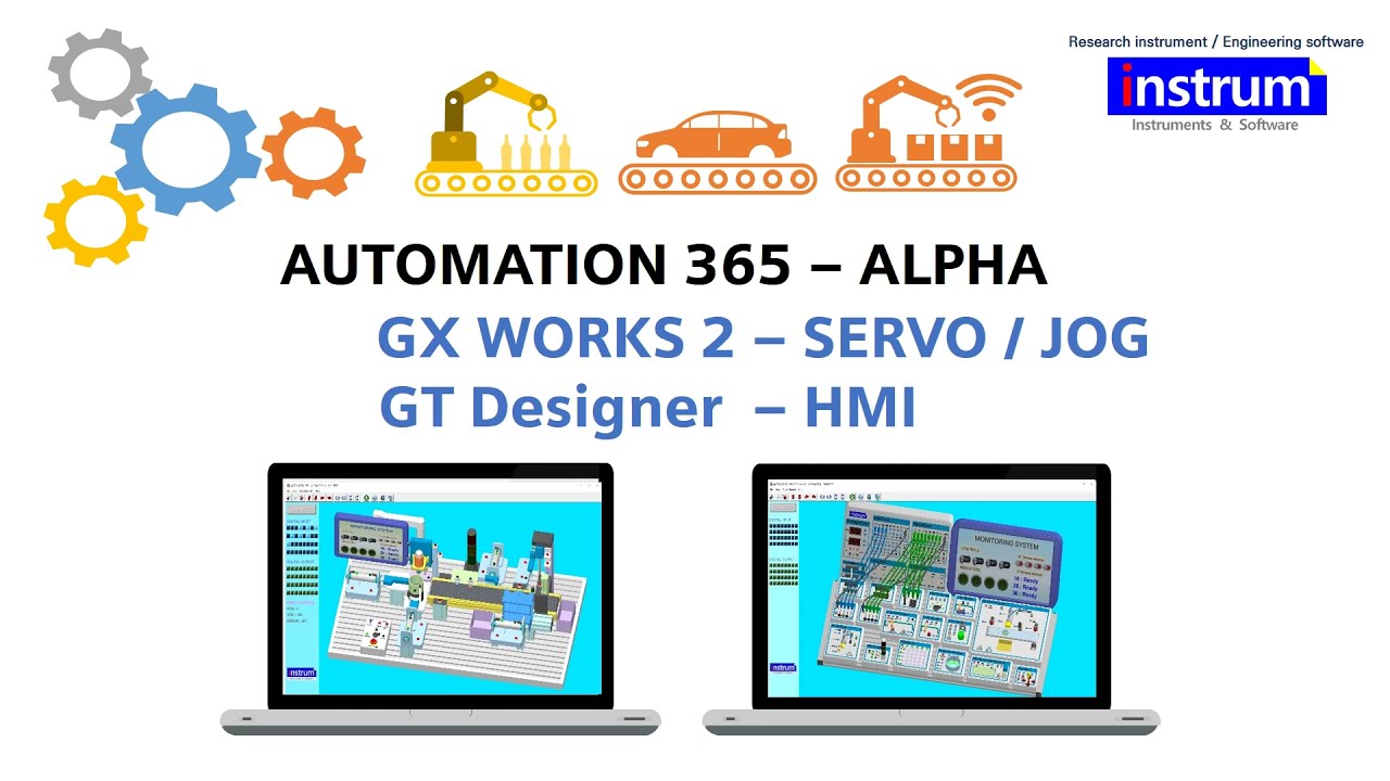 😋❤️GX WORKS 2 PLC SIMULATION, SERVO / JOG, GT DESIGNER, HMI