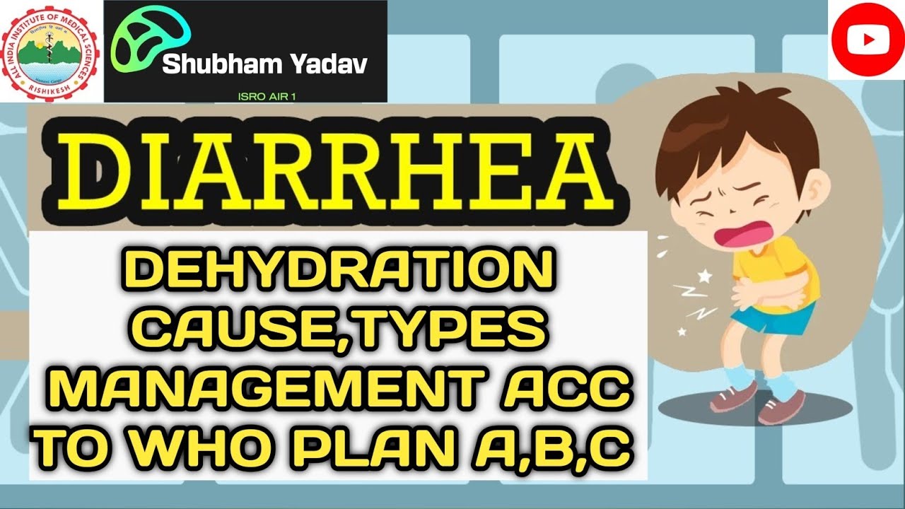 DIARRHEA AND DEHYDRATION CAUSE, TYPES, MANAGEMENT ACC TO WHO PLAN A,B,C,#diarrhoea#dehydration#aiims