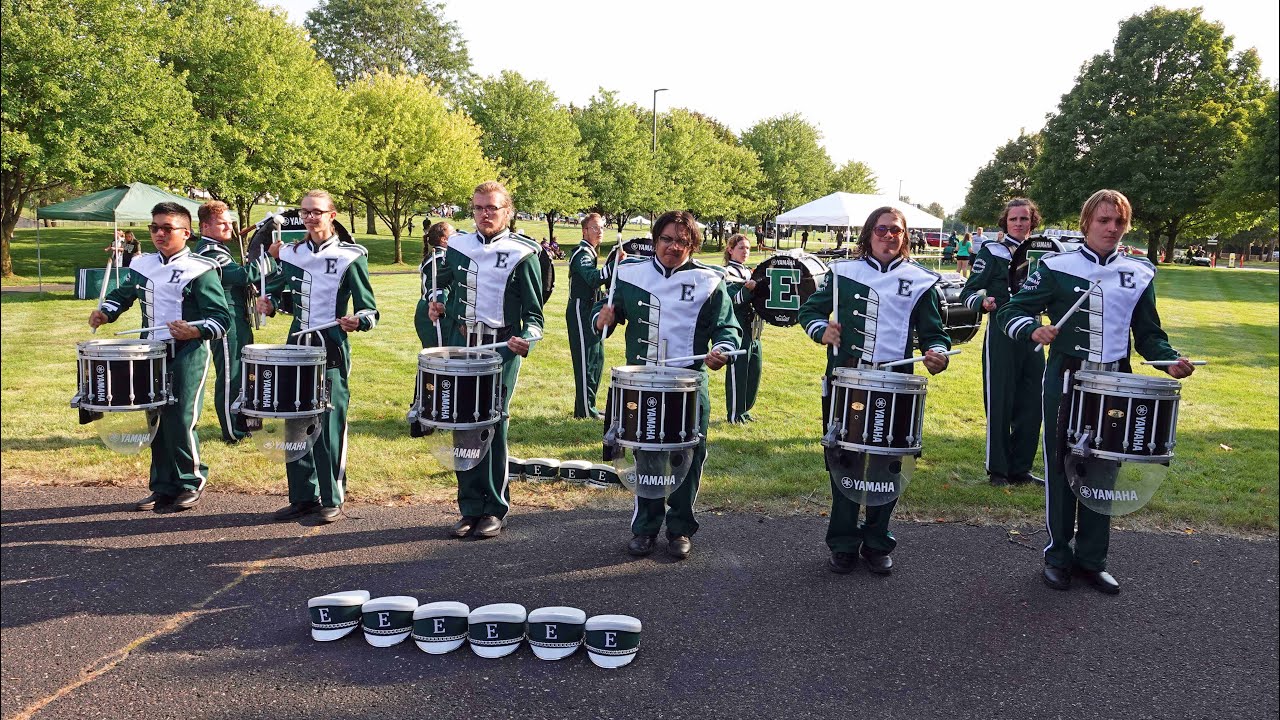 Eastern Michigan University Marching Band Drumline Warm-Up 9/14/24