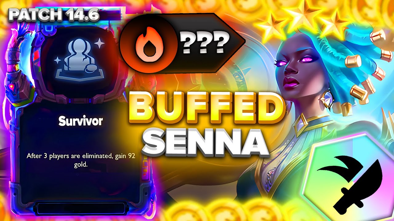 NEW BUFFED Senna 3 Just PRINTED Me 92 Gold?! | Teamfight Tactics Set 14