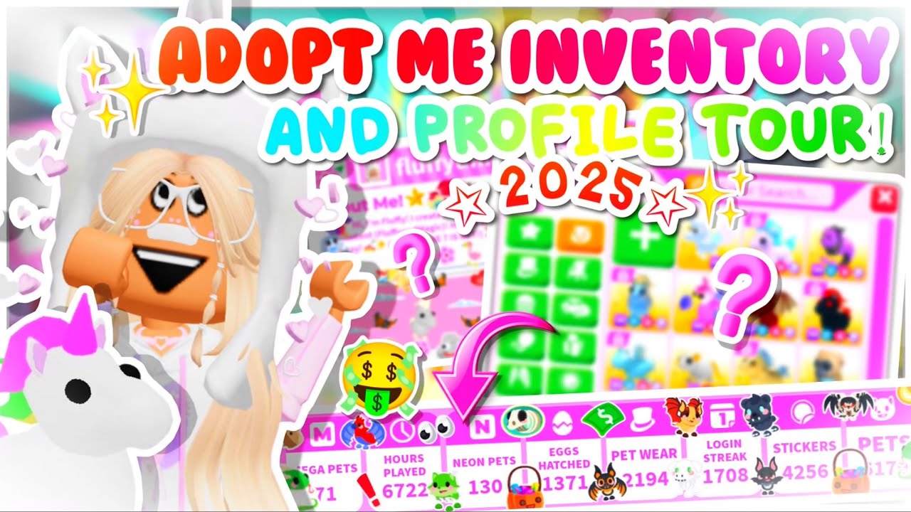 Обзор профиля и инвентаря в Adopt Me! ⭐️🌈 (Обновлено в 2025 году) #adoptme #roblox