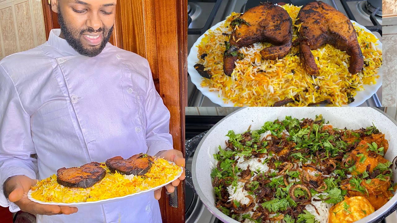 Qado Bariis Biryani IYO Kaluun👌❤️🤤Biryani Rice&King Fish||Chef Hussein