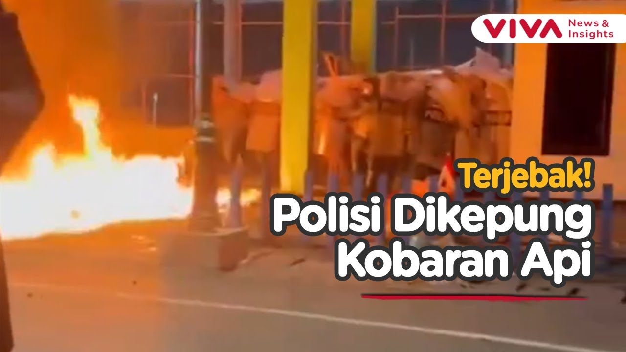 Malam Mencekam! Markas Polisi Hancur Dilempari Molotov