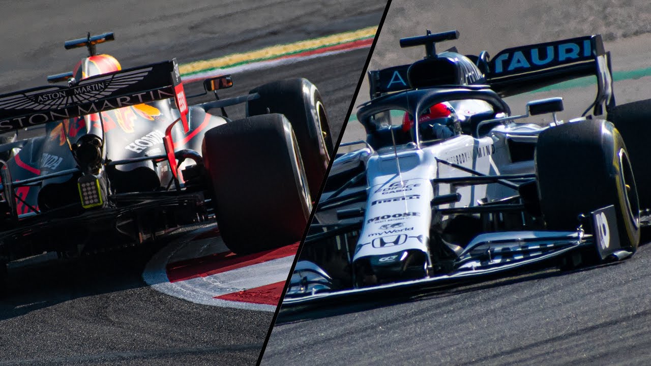 F1 2020 Pre Season Testing | Honda-Engined Cars on Track | Redbull RB16 & Alpha Tauri AT01