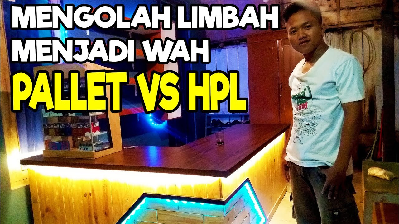 Bikin sendiri meja keren dari limbah pallet vs HPL | how to making custom pallet