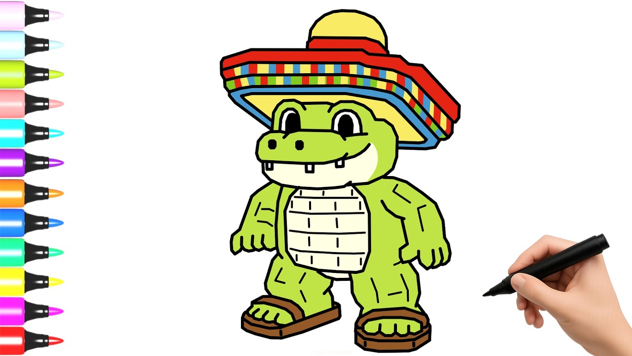 Como Dibujar a Tacorillo Crocodilo -  Steal a Brainrot ROBLOX