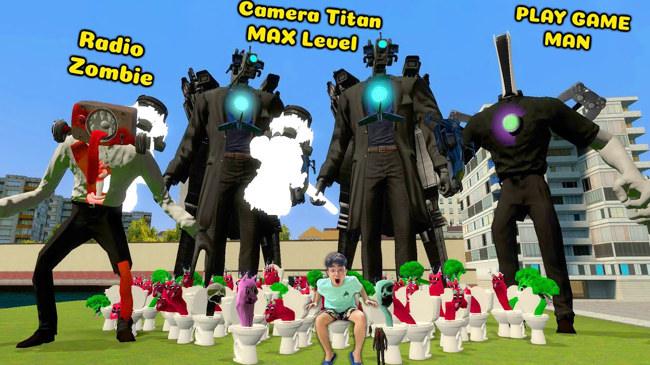 THẮNG TÊ TÊ TRIỆU HỒI CAMERA MAN TITAN MAX LEVEL CHIẾN ĐẤU ĐỘI QUÂN GARTEN OF BANBAN TOILET SKIBIDI