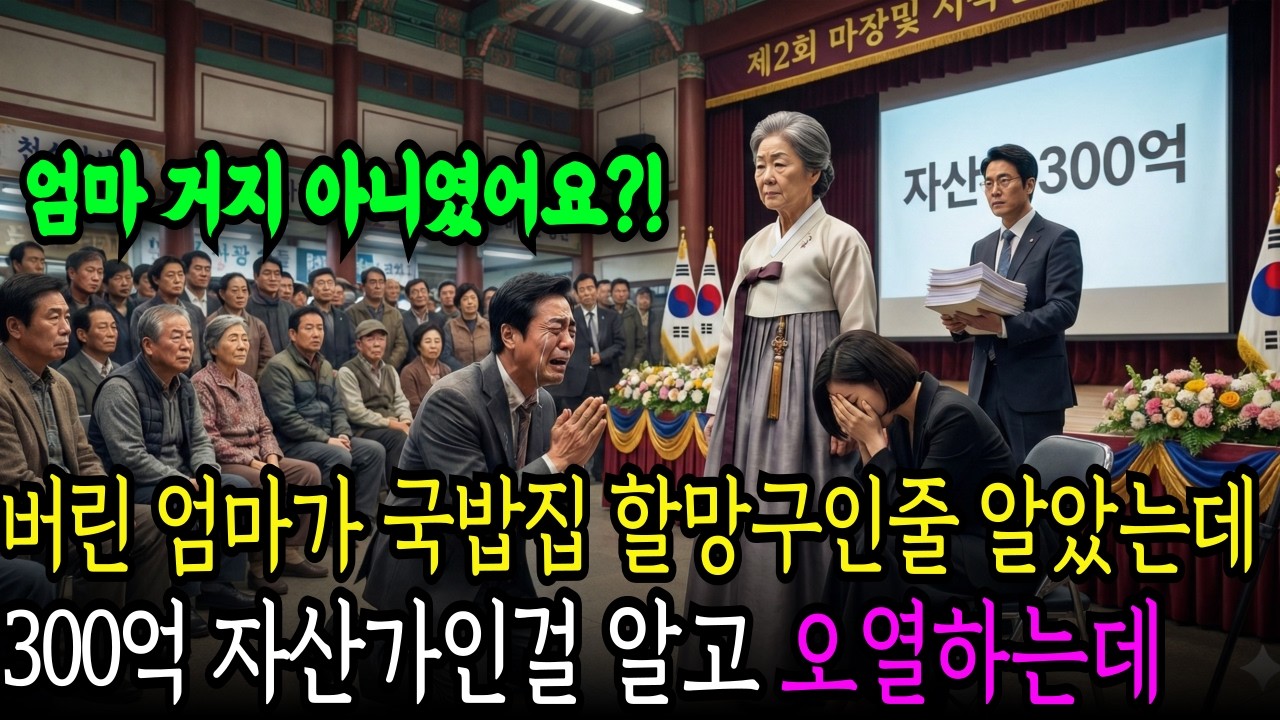 국밥집 할망구인줄 알고 산속 폐가에 버린엄마, 300억 자산가인걸 알고 오열하는데