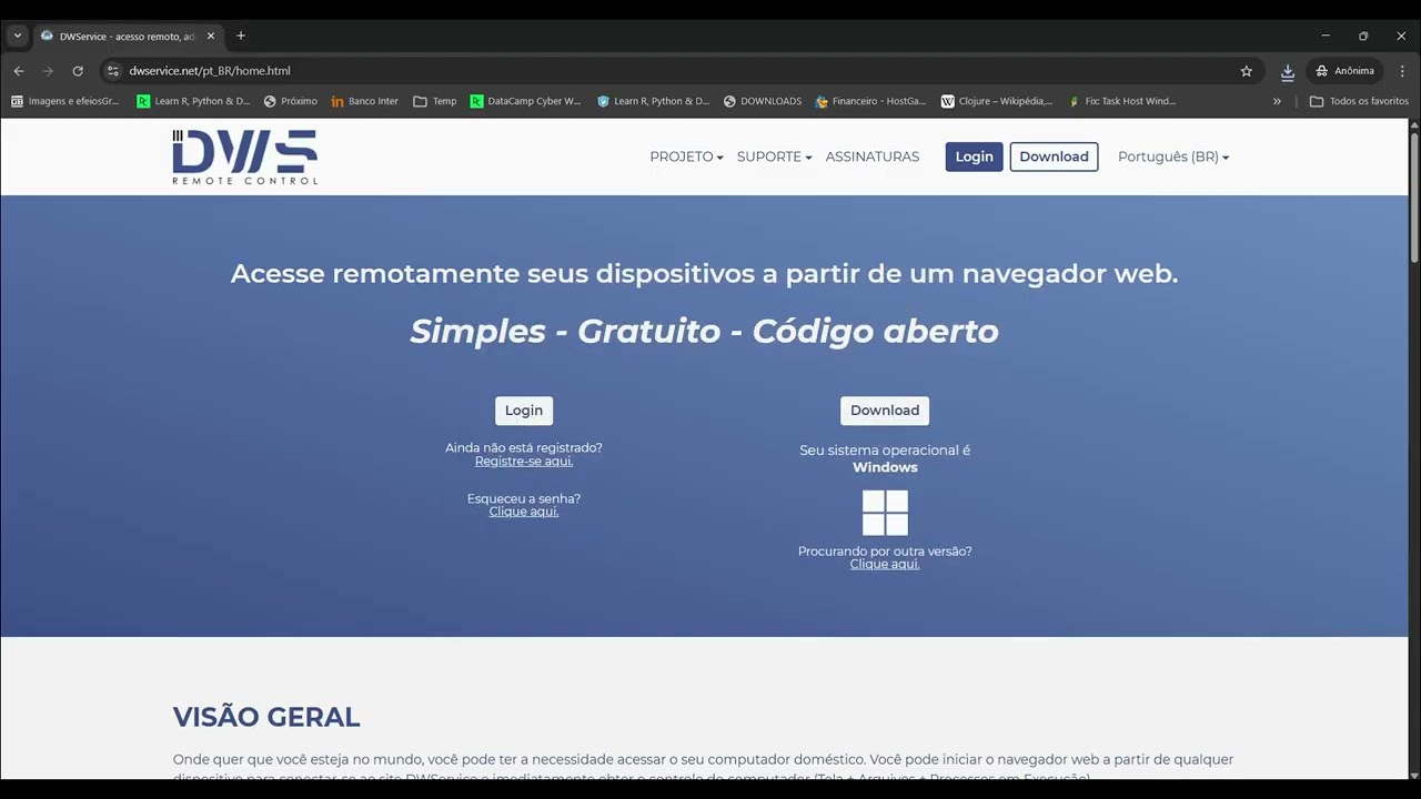 Como fazer download do dwagent