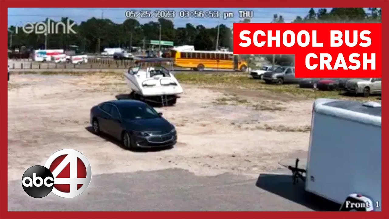 Security camera footage captures Lexington Co. school bus crash