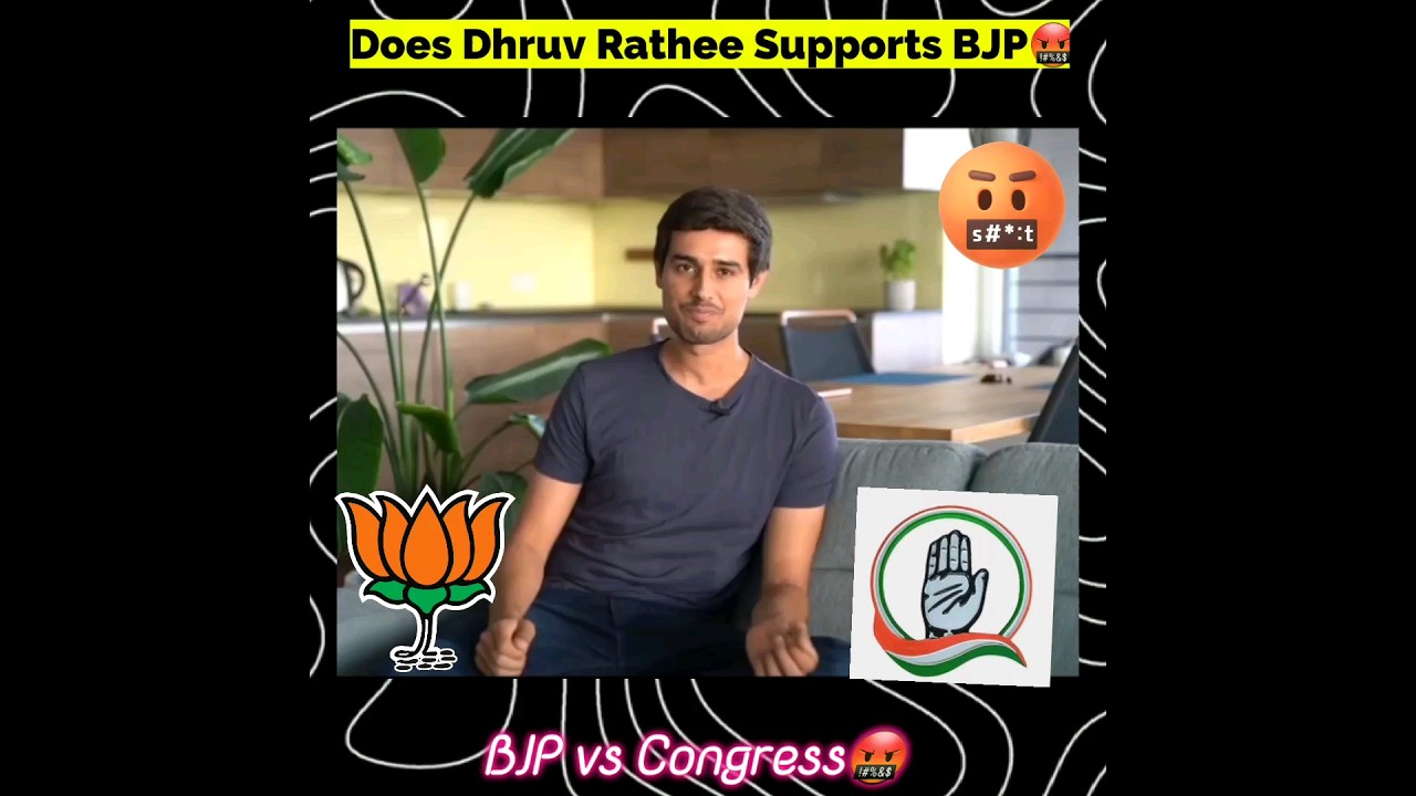 Does Dhruv Rathee Supports BJP🤬 #shorts #elvishyadav #dhruvrathee #bjp #congress