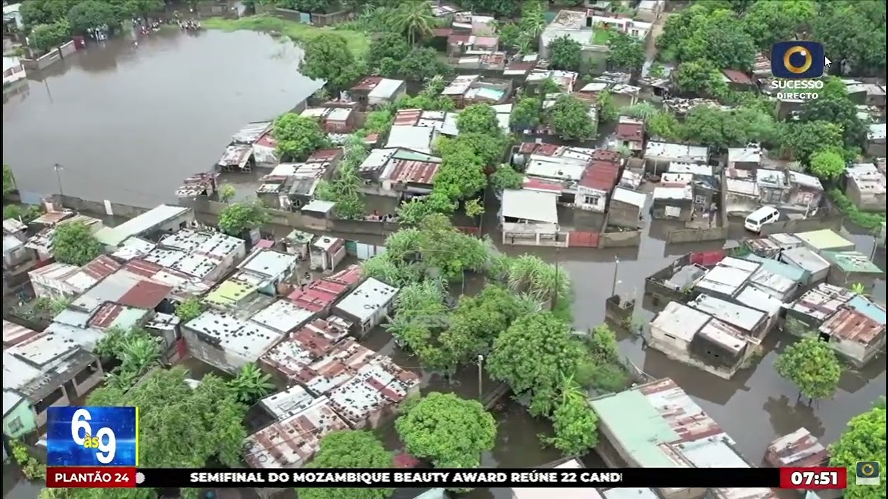 VEJA AS IMAGENS CAPTADAS POR DRONE DA TV SUCESSO SOBRE AS INUNDA&Ccedil;&Otilde;ES NA MATOLA