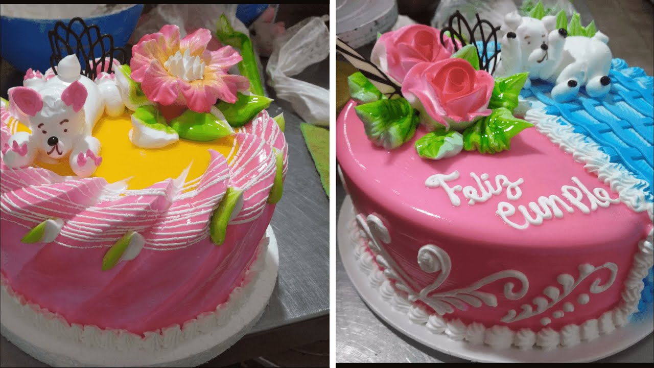 TORTA PARA MUJER CON ROSAS  🎂🍰PASTEL DE CUMPLEAÑOS PARA MUJER CON FLORES EN CHANTILLY