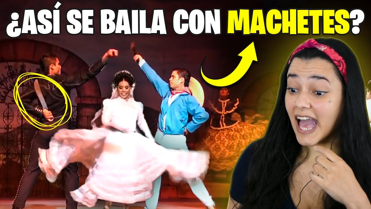 REACCIONANDO A BAILES MEXICANOS 🇲🇽 LOS MACHETES (baile folklorico) | Reaccionando a México