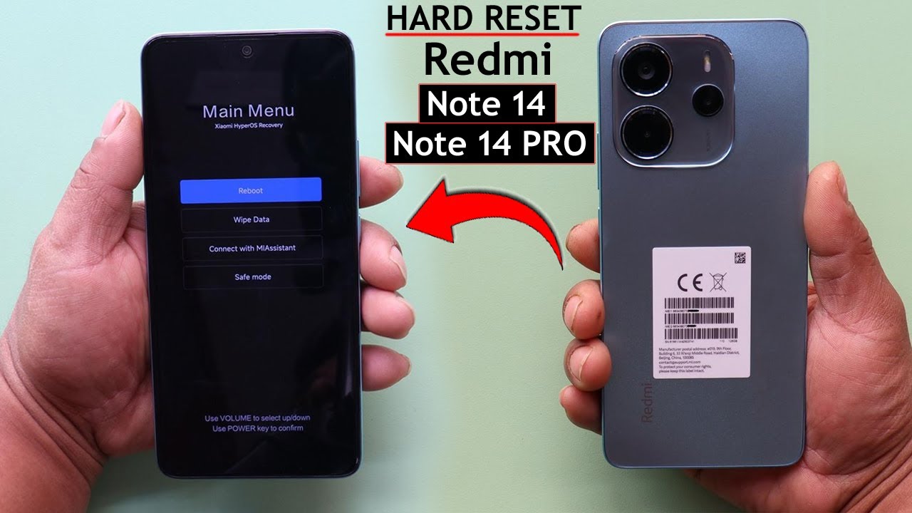 Hard Reset Redmi Note 14/Note 14 Pro Unlock Pattern/Pin/Password | Factory Reset Redmi HyperOS 2025