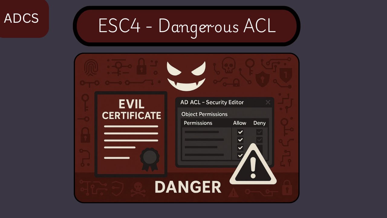 Part 4: ESC4 Attack Explained | Privilege Escalation via Template ACL Misconfigurations