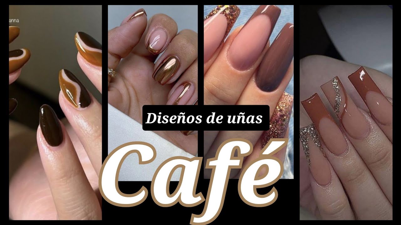 DISEÑOS DE UÑAS CAFE /UÑAS EN TENDENCIA 💅🏻 #uñas #tendenciaenuñas #2024 #nails #recopilaciondeuñas