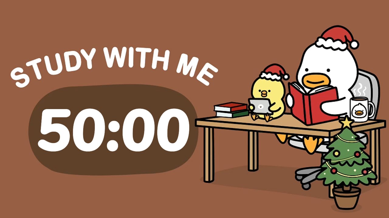 Christmas Study With Me 🎄 | Pomodoro 50/10| Deep Focus Timer with Cozy Holiday Ambience