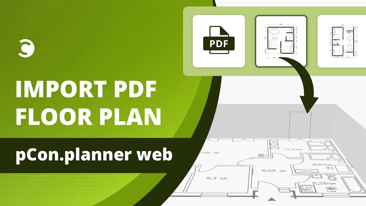 Импорт планов этажей в формате PDF в веб-сайт pCon.planner — точное планирование прямо в браузере