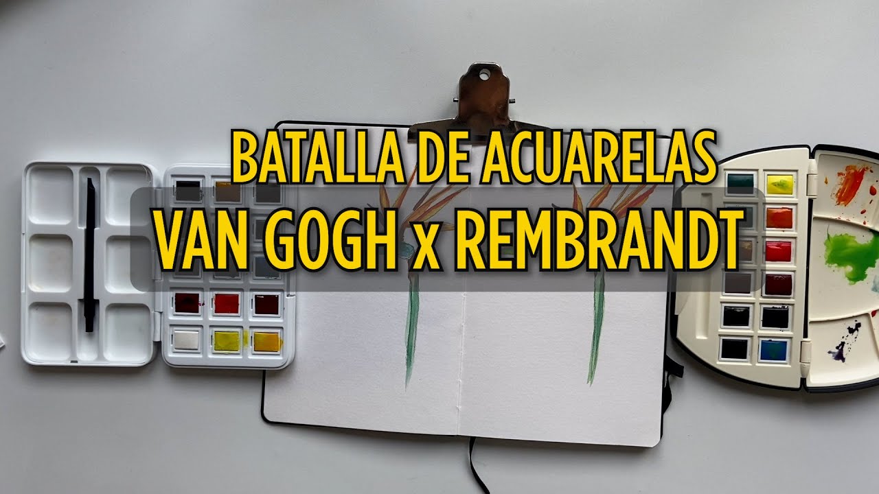 BATALLA DE ACUARELAS | Van Gogh x Rembrandt | JUAN LINARES |  David contra Goliat |