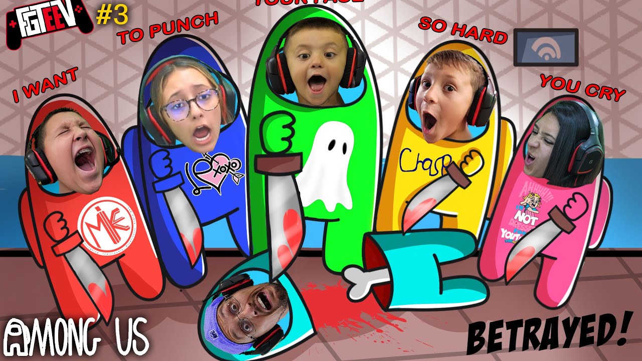 AMONG US w/ My Family but they BETRAY ME!  (FGTeeV #3 Collab w/ Funny Sentence Usernames)