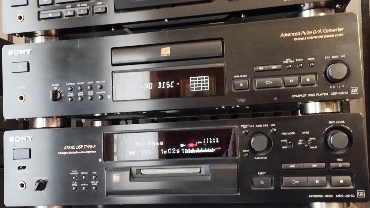 Minidisc Sony MDS-JB730-QS - Recorder YouTube Music - Tascam US-200 - Sony TA-F55 - Pioneer HPM-100