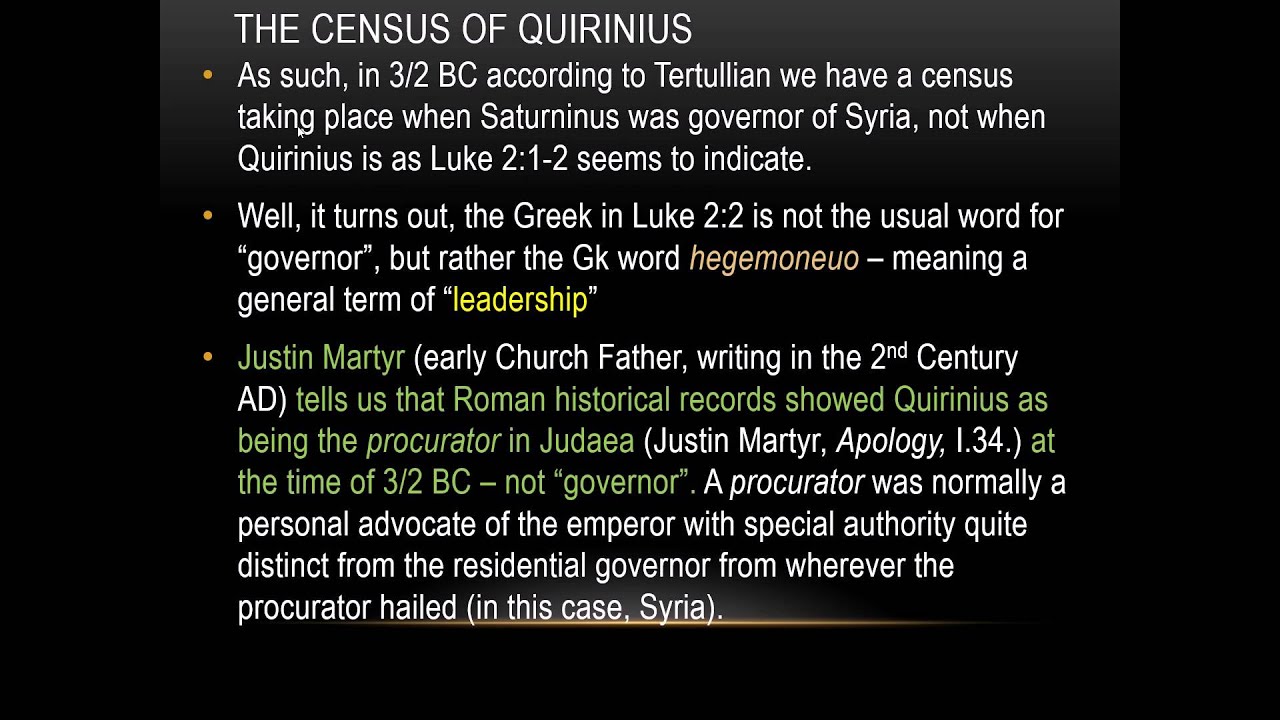The Census of Quirinius Took Place in 2 BC