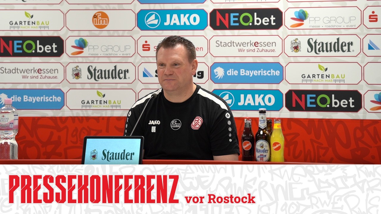 Pressekonferenz vor F.C. Hansa Rostock | 26. Spieltag | #immeRWEiter #nurderrwe