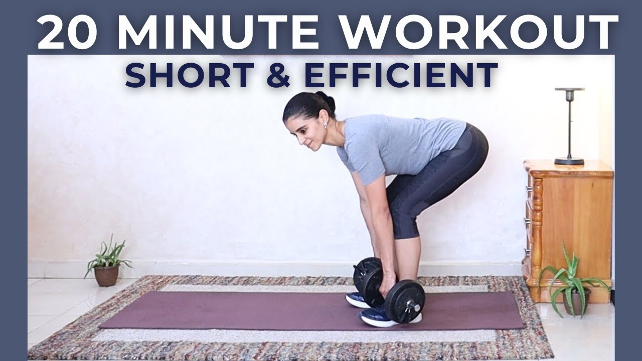 20 Minute Dumbbell Full Body Workout for Busy People | Burn Fat & Build Muscle