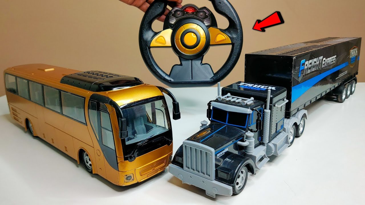 High Speed Big RC Truck Vs Powerful RC Bus Unboxing - Chatpat toy tv