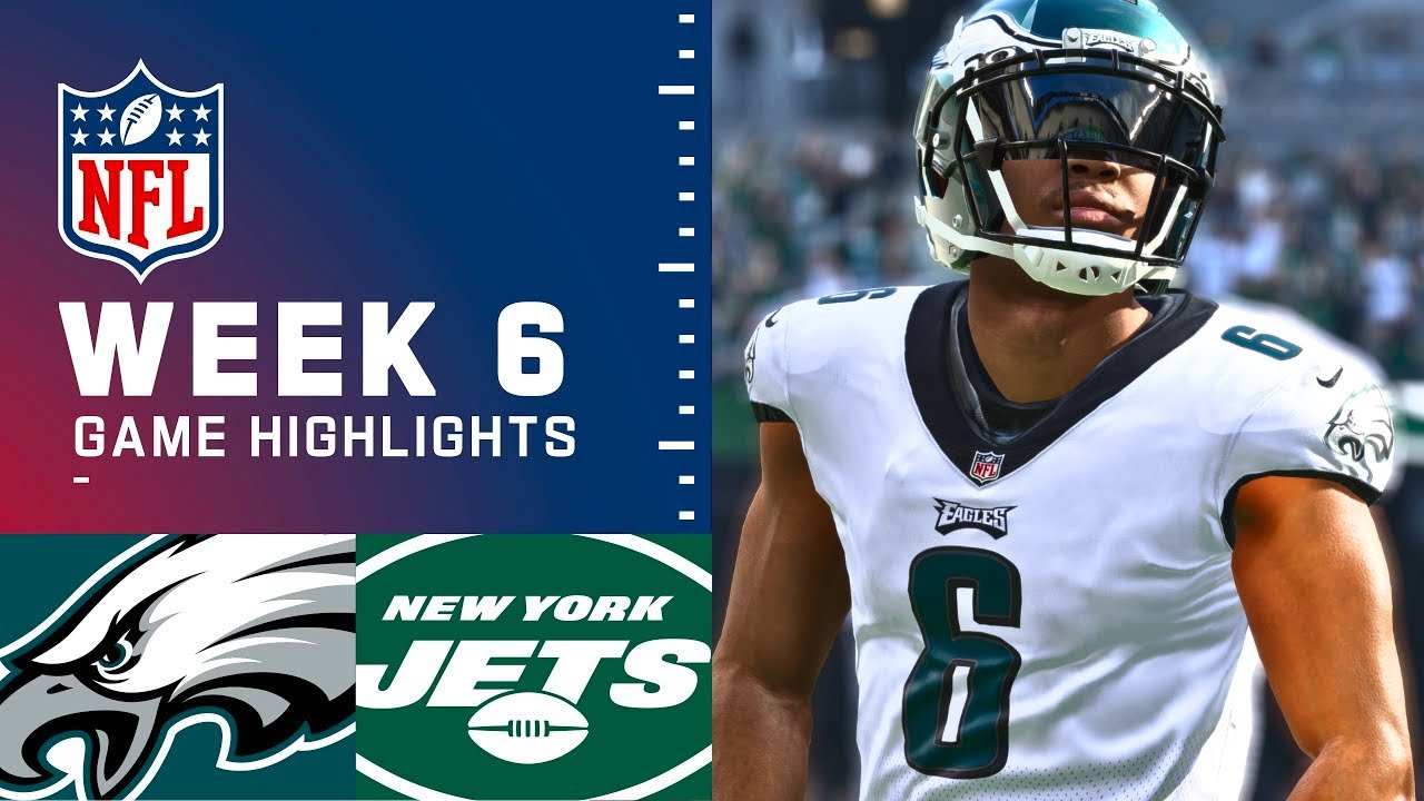 Eagles vs. Jets Week 6 - Madden 23 Simulation Highlights (Madden 24 Rosters)