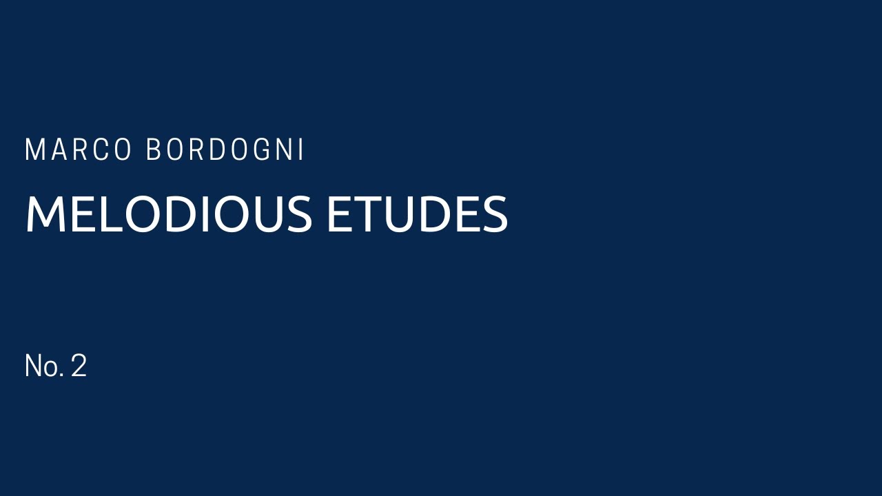 Marco Bordogni (K. Brown) - Melodious Etudes No. 2 (piano accompaniment)