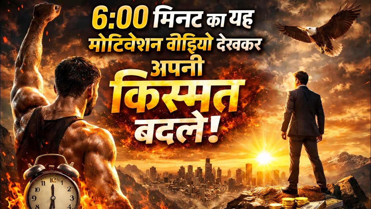 6:00 मिनट की यह मोटिवेशन वीडियो देखो और अपनी किस्मत बदलो | वक्त बदलने वाला दिन! 💪🚀
