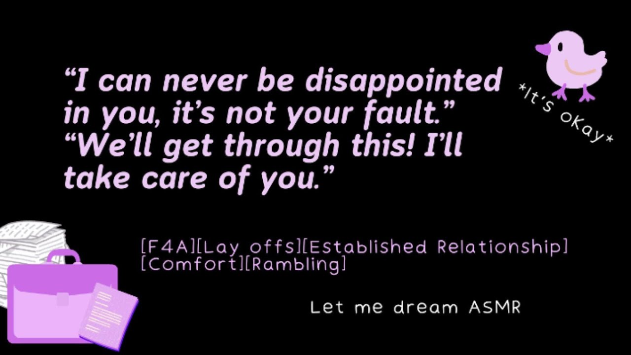 [F4A]You tell your GF you just got laid off from work[Comfort][Rain][ER][Rambles]