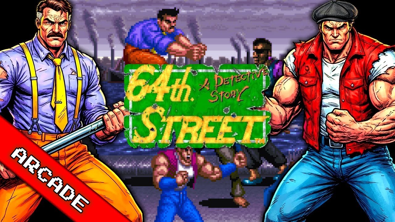 64th Street: A Detective Story (Fliperama, 1991) - Até zerar, com intro e demo (attract mode)