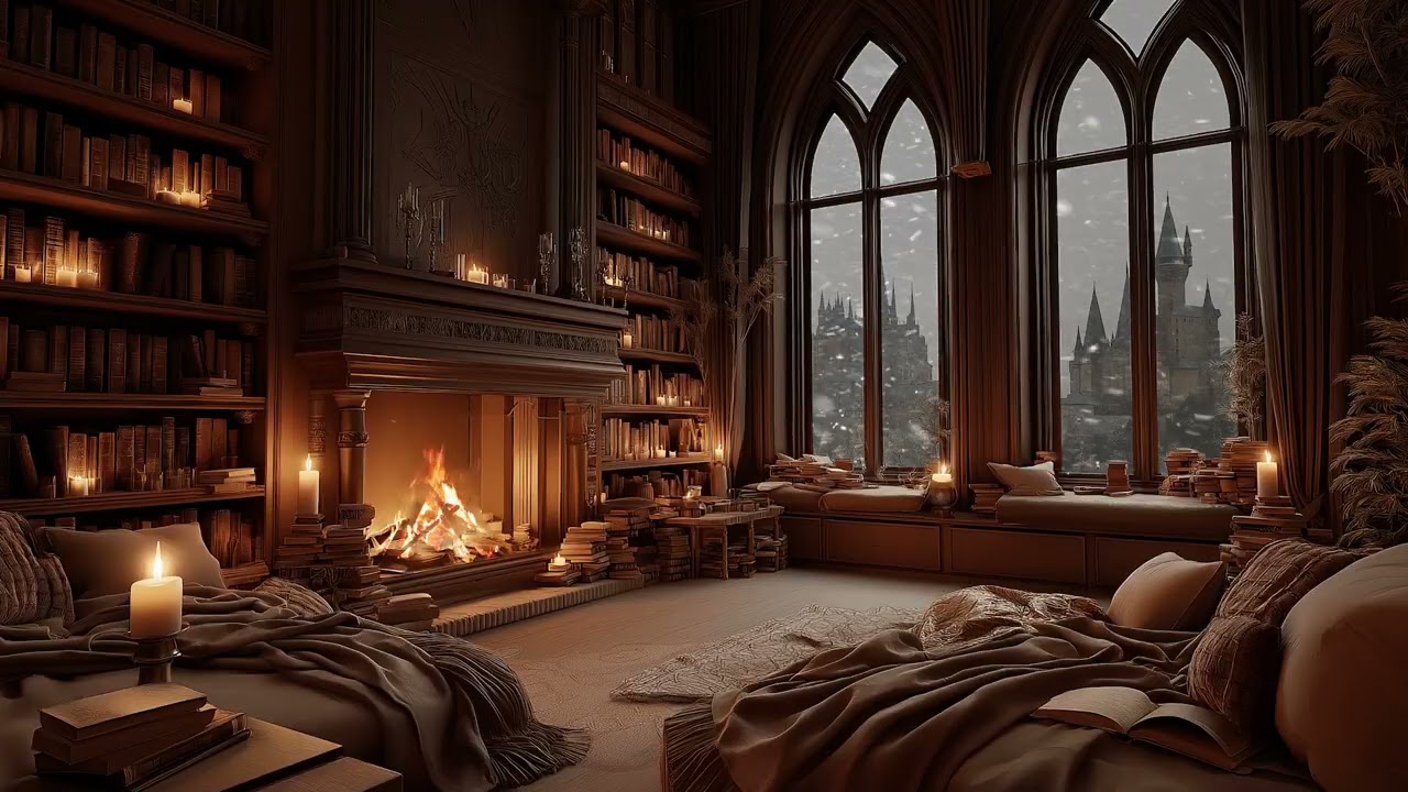 Cozy Fireplace Night 🔥 Crackling Sounds for Deep Sleep & Comfort