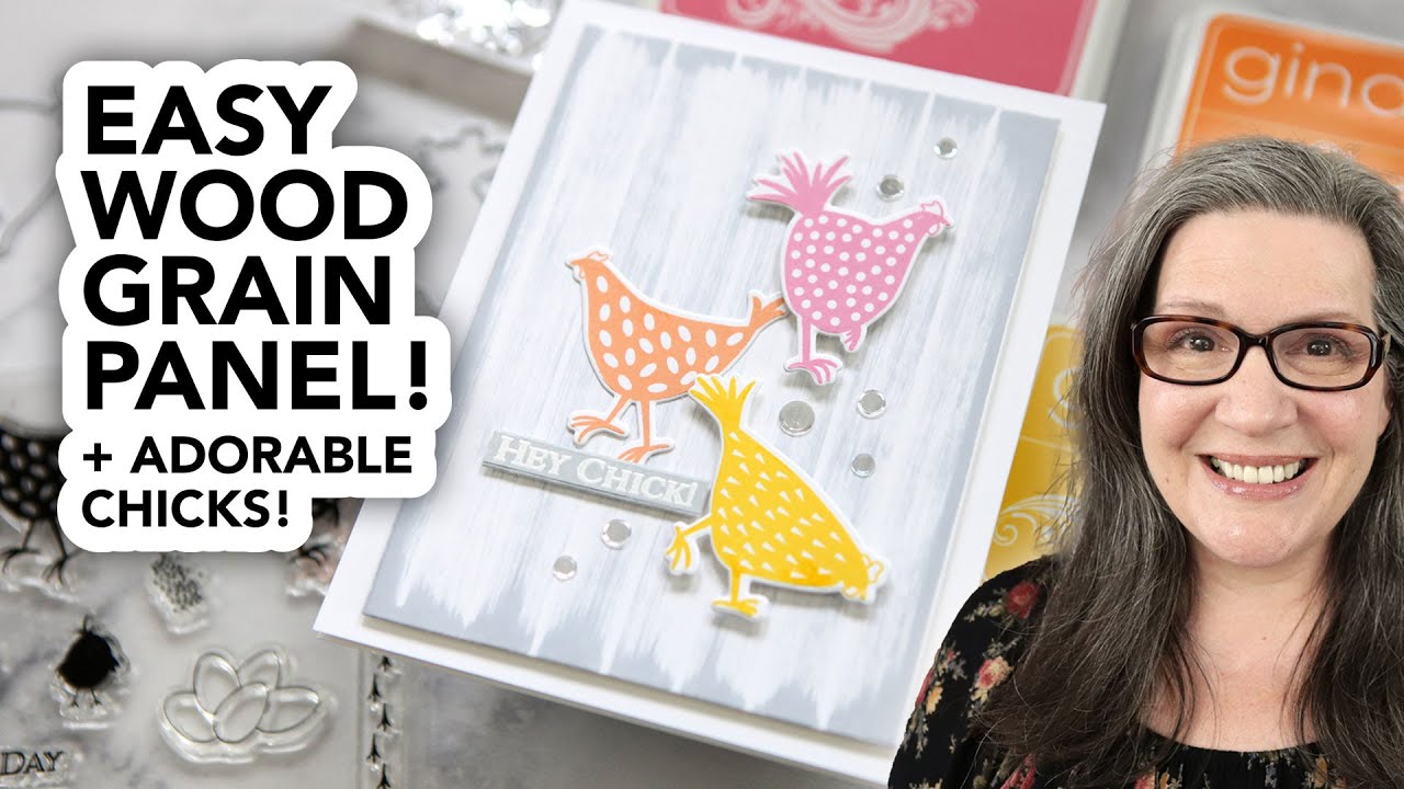 Easy wood grain panel (channing my inner Gina K. Designs!)