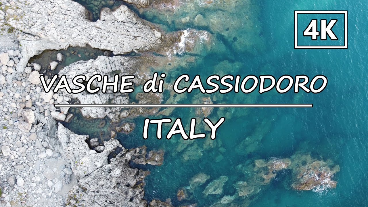Spiagge più belle della Calabria [4k] - Vasche di Cassiodoro - ITALY - Flying and Walking Tour.
