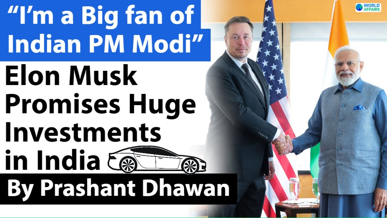Elon Musk says he is a huge fan of Indian PM Modi | Major Investments from Tesla in India