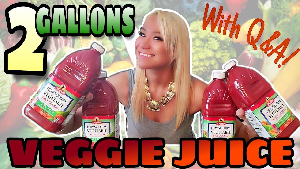 2 галлона овощного сока залпом | Девушка выпивает более 7,5 литров томатного коктейля V8 | + Мики...