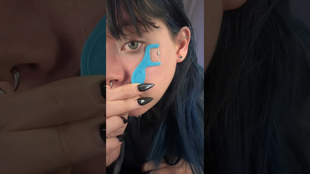 How I Clean My Dermal Piercing Using Floss! 🩹