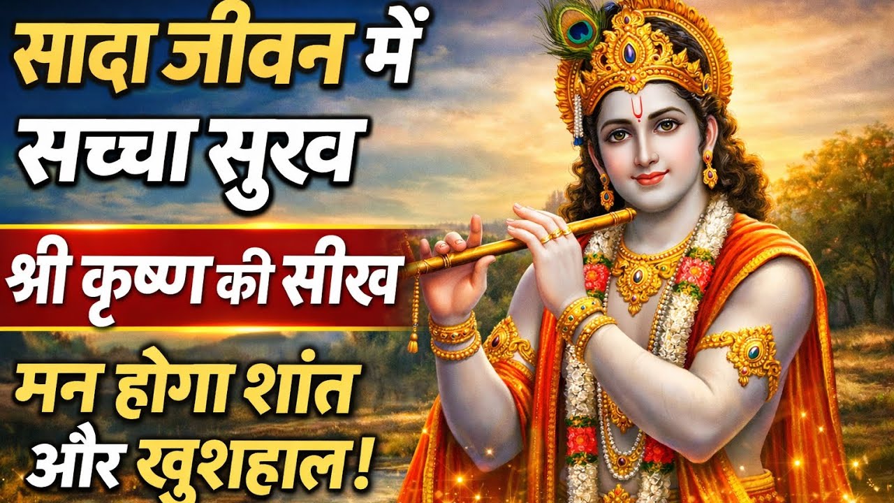 अगर जीवन में शांति चाहिए तो ये सुनो | श्री कृष्ण की सादा जीवन पर वाणी | Jay shree Krishna 🙏