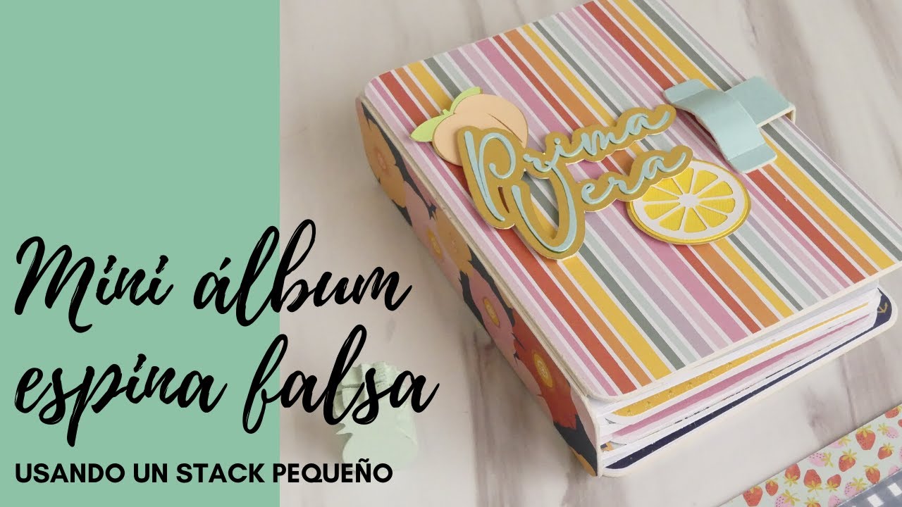 CÓMO HACER UN ÁLBUM CON ESPINA FALSA FÁCIL Y UN STACK PEQUEÑO. RECICLA COLECCIONES ANTIGUAS!!