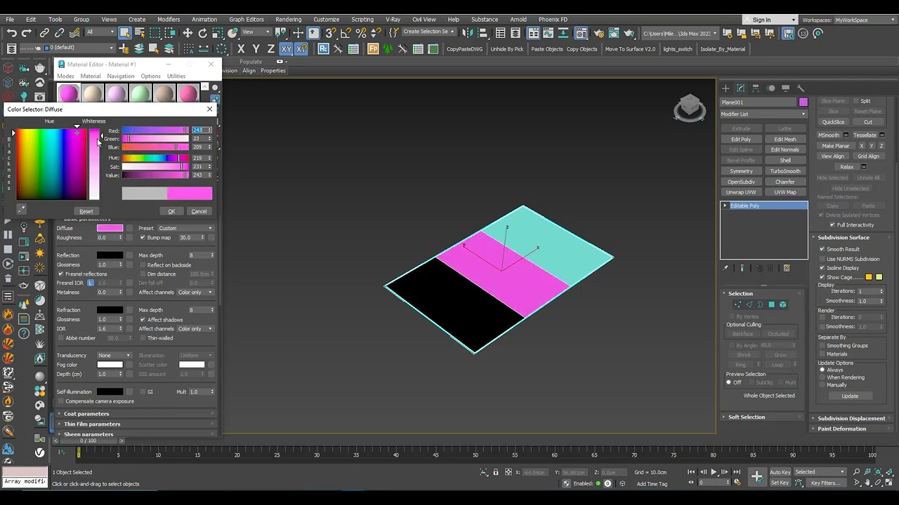 Урок 21 — 3DS Max — Total Beginners — Материал нескольких подобъектов и несколько UVWMap