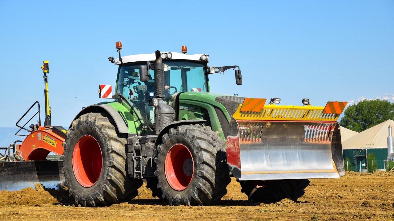 LIVELLAMENTO DEL TERRENO | 2x Fendt 900 Vario Series + Livella Montefiori 6 mt. | MASCHERIN