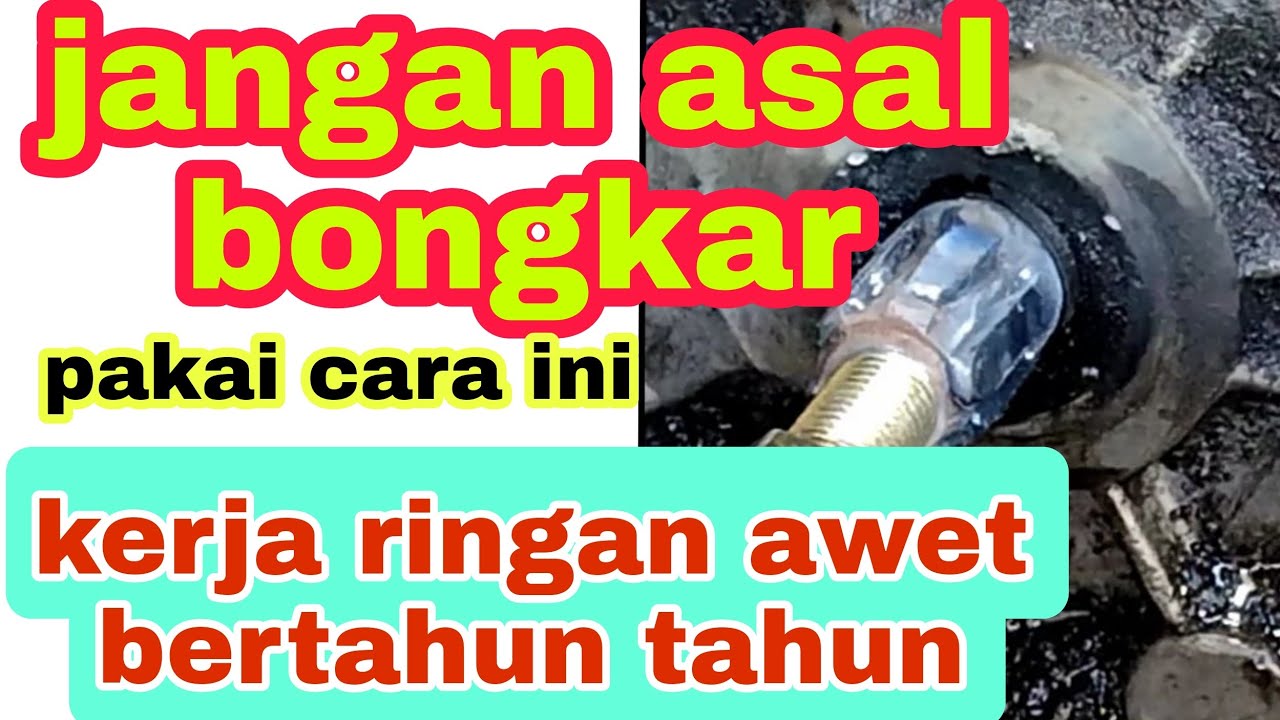 cara mudah akali as gir motor aus tanpa bongkar mesin dengan trik pengencangan baut #las #motor