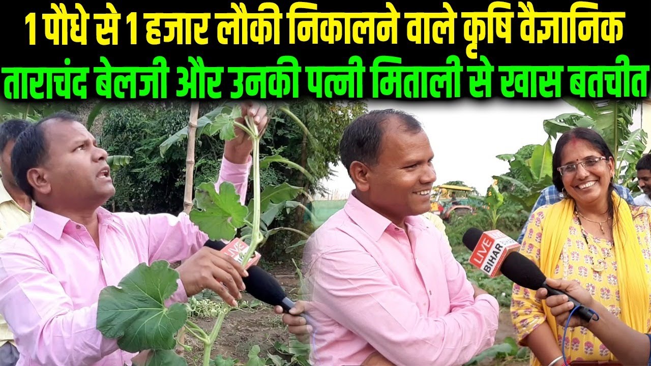 1 पौधे से 1 हजार लौकी निकालने वाले कृषि वैज्ञानिक ताराचंद बेलजी और उनकी पत्नी मिताली से खास बतचीत