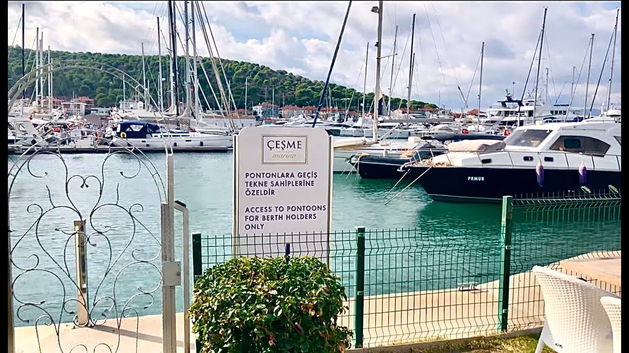 &Ccedil;eşme Marina в Измире прогулка часть 1, Турция Чешме