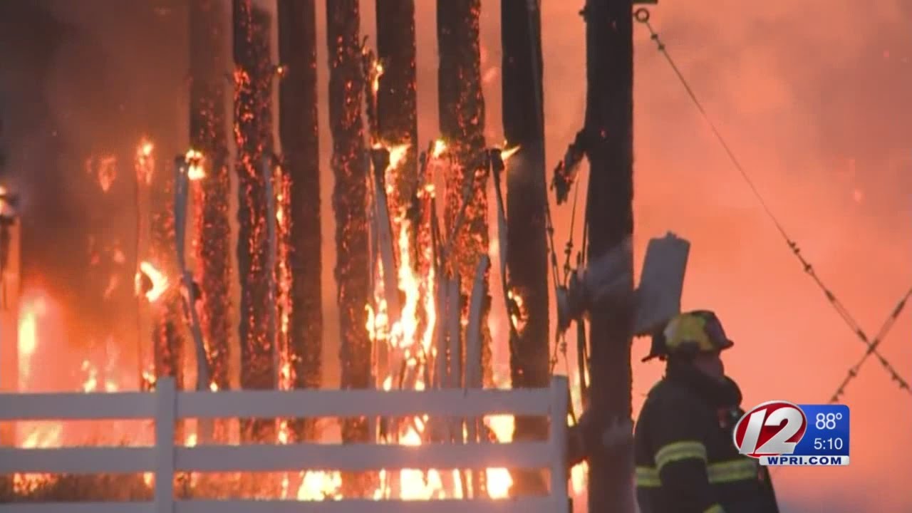 Fire destroys Seekonk barn; 1 firefighter treated for exhaustion