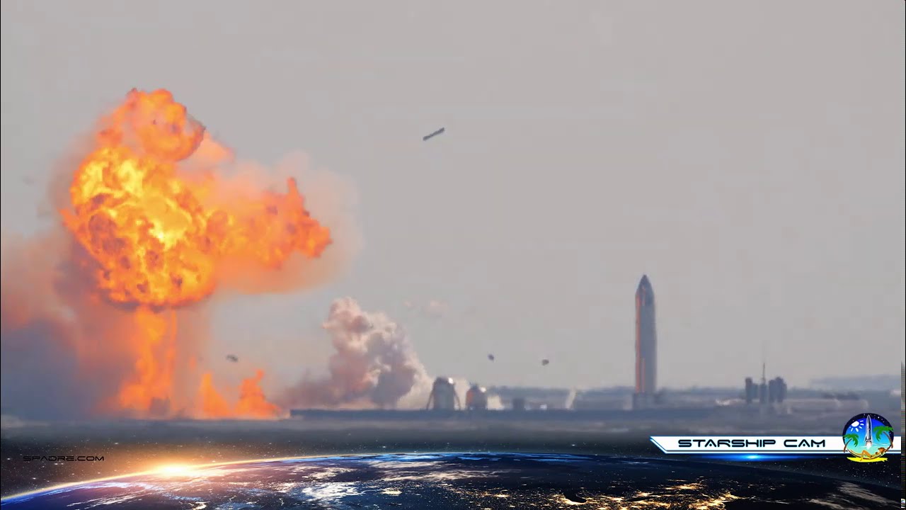 STARSHIP SN9 LAUNCH AND EXPLOSION at SpaceX Boca Chica